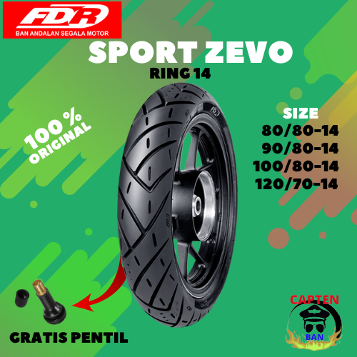 Ban Motor Matic // FDR SPORT ZEVO 100/80 Ring 14 Tubeless