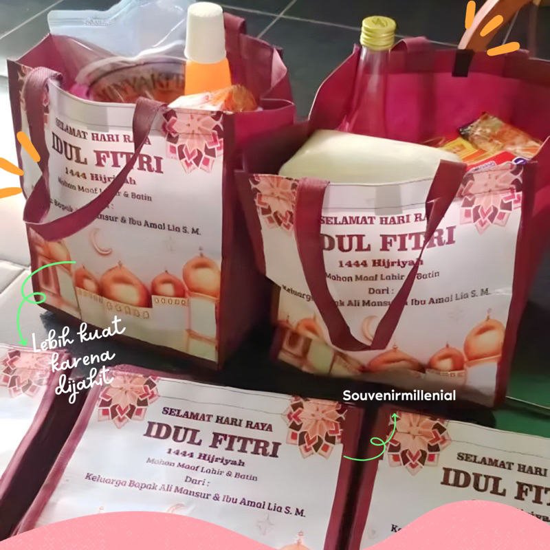 

Tas Bingkisan Lebaran Kado Parsel Hampers Idul fitri Goodie bag Sembako Thr Tambah nama murah