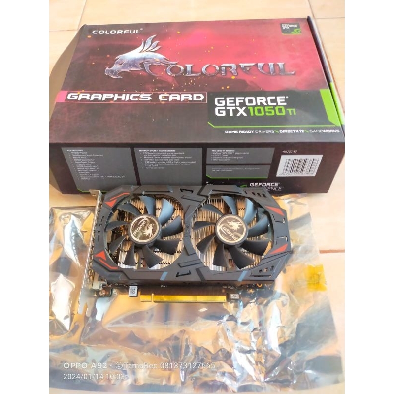 VGA NVIDIA GEFORCE GTX1050Ti DDR54GB