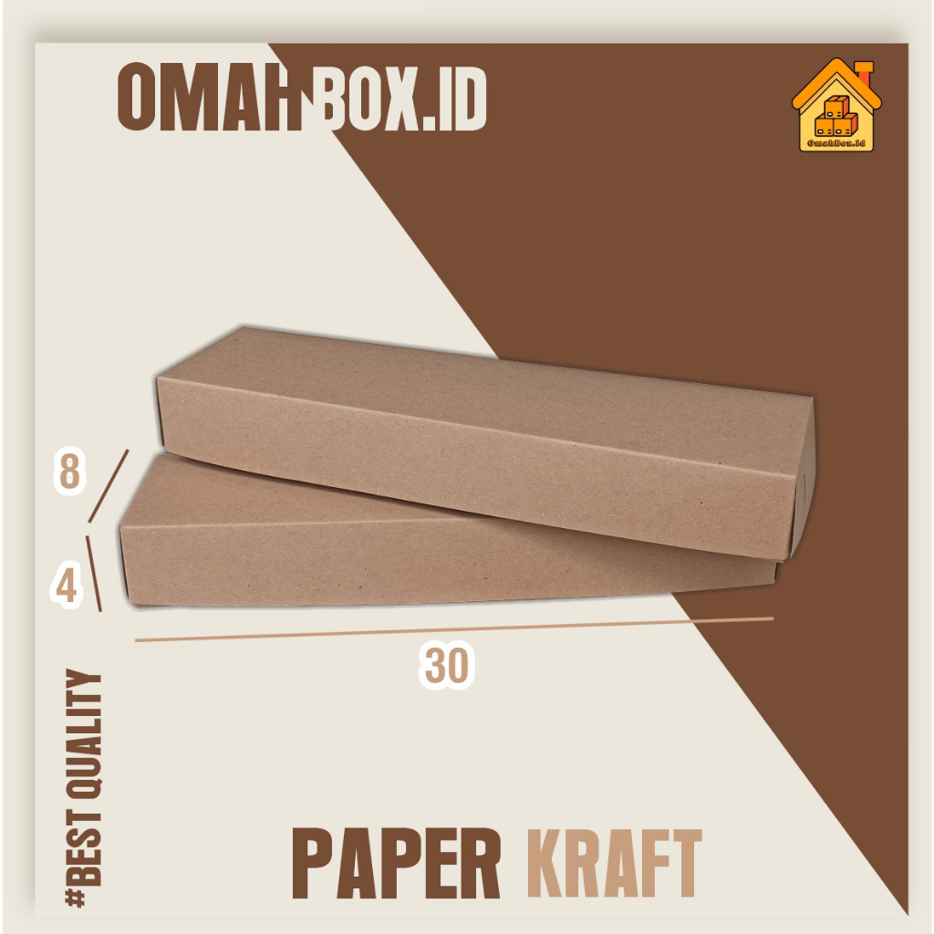 

Paper long kraft launch box 30x8x4 cm | laminasi Bagian dalam | box food | Craft eco | Box Makanan | Box takoyaki | box dimsum