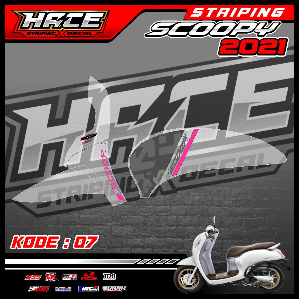 07 STICKER UV TRANSPARAN SCOOPY 2021 - STICKER STRIPING UV SCOOPY 2021 SIMPLE LINE
