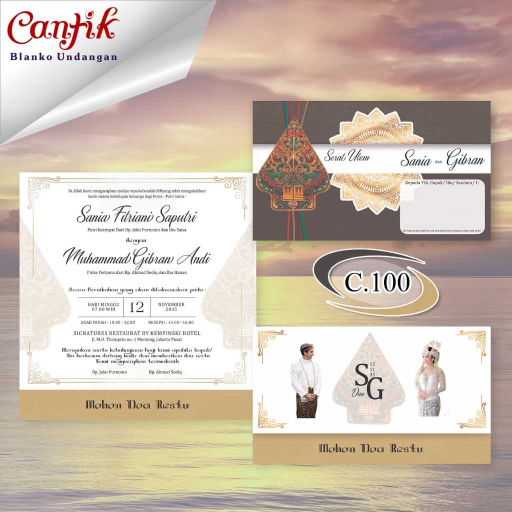 Blangko Undangan Kosong Free File Setting CorelDraw & Word - Seri CANTIK 100 Terbaru Dan Termurah