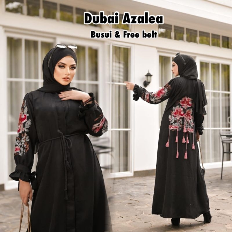 Abaya hitam/abaya Dubai/Dubai Azalea