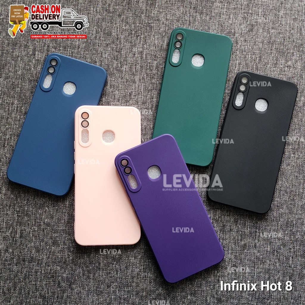 Infinix Hot 8 Infinix Hot 9 Infinix Hot 9 Play  Softcase Lens Pro Kamera Silicon Slim BlackMatte Cas