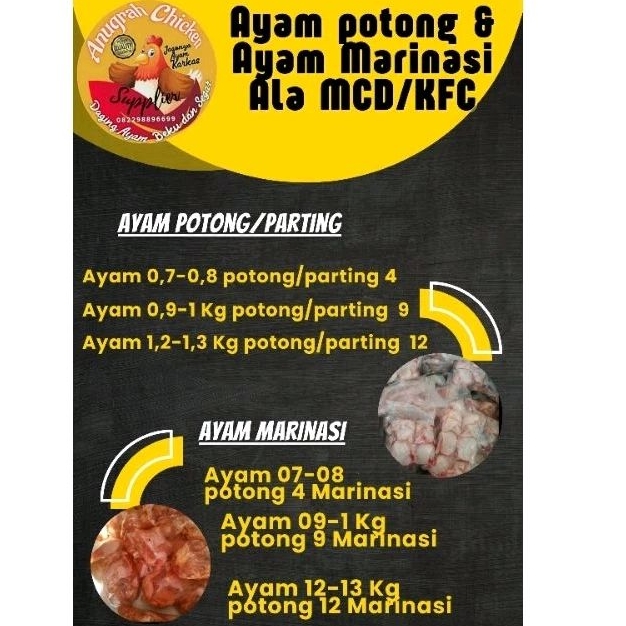 

Ayam Bumbu Marinasi Potong 4 Bumbu Marinasi KFC/MCD - Harga Hemat