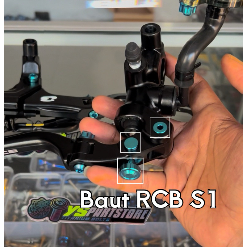 stelan rem RCB S1 baut handle RCB S1 titanium original Vietnam