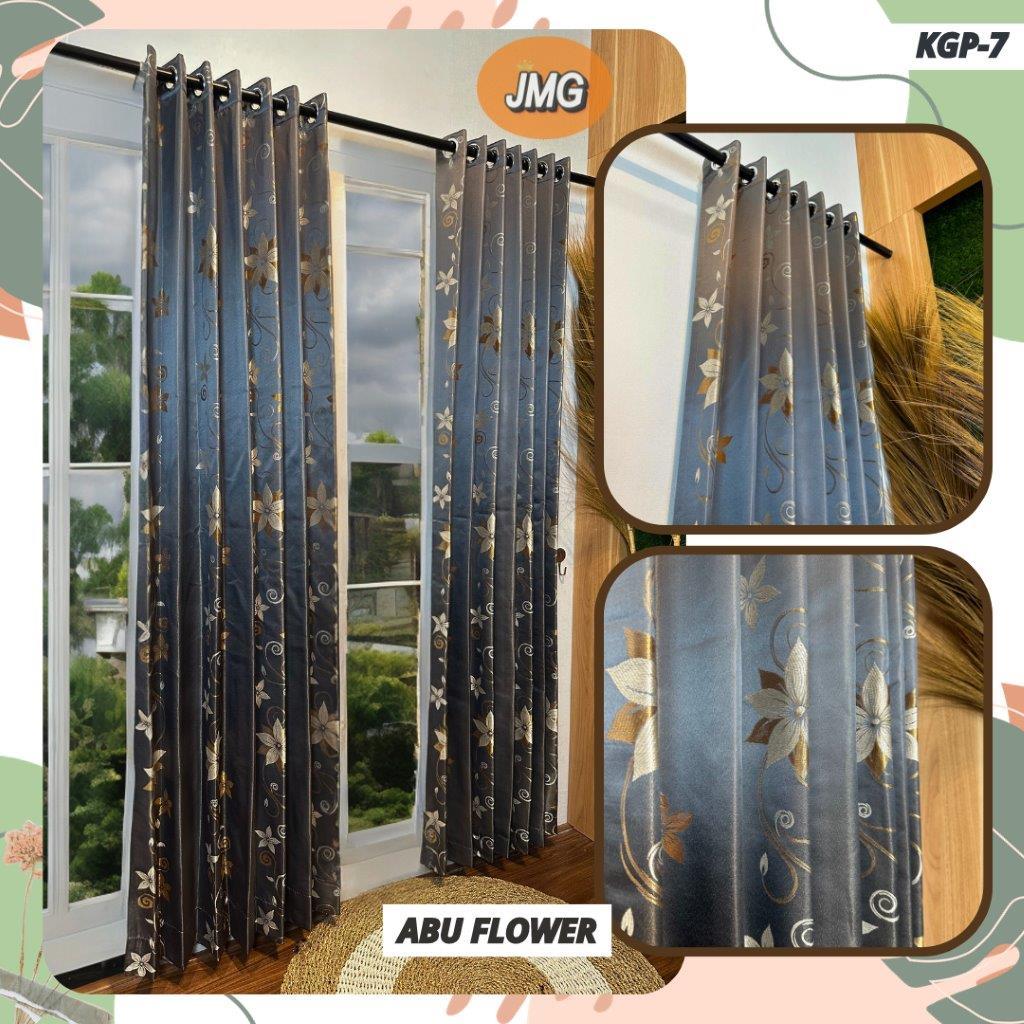 Gorden Motif Embos Pintu Jendela Kamar Minimalis