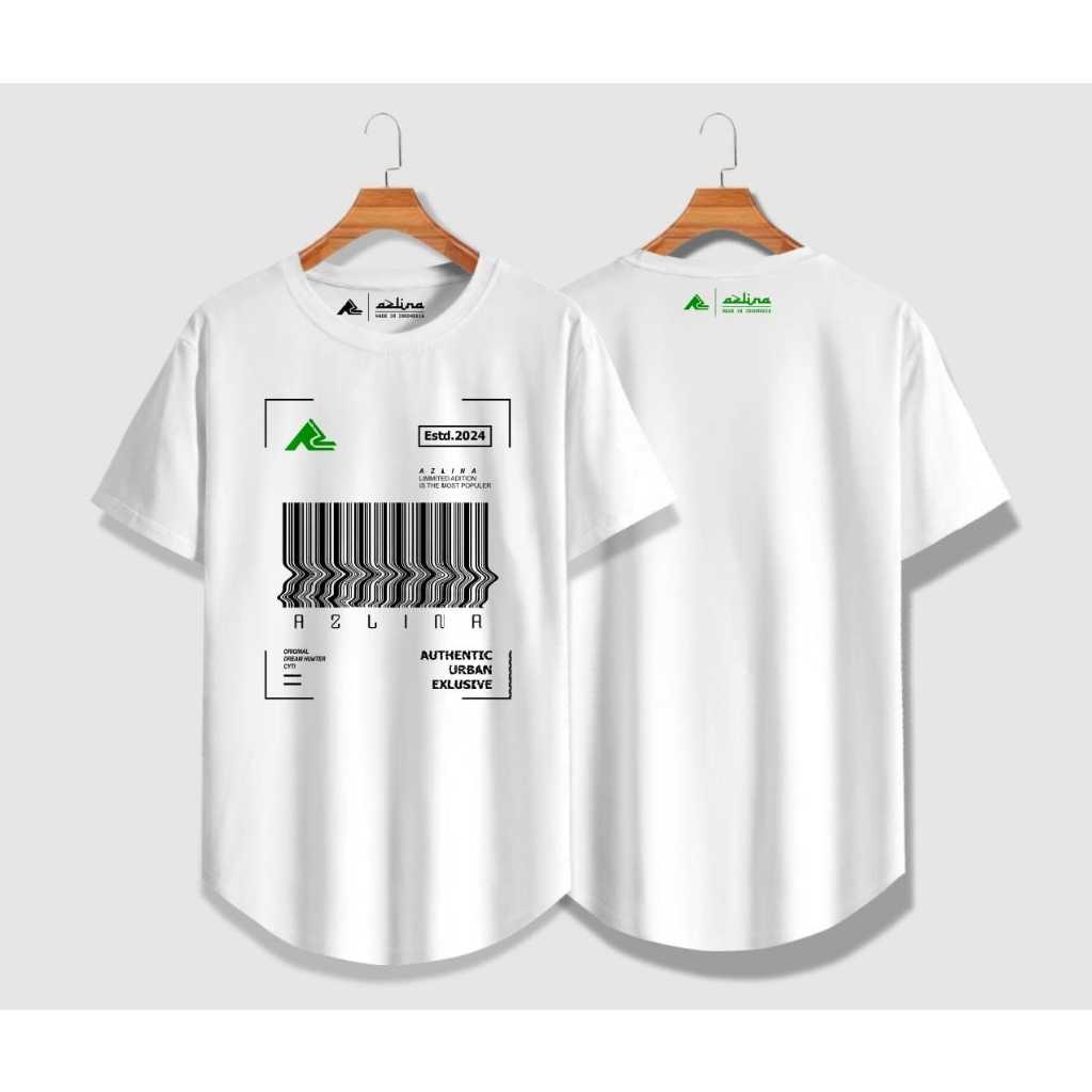 AZLINA baju Kaos  Distro model kurta Spesial Super Kece brand azlina lengan pendek termurah