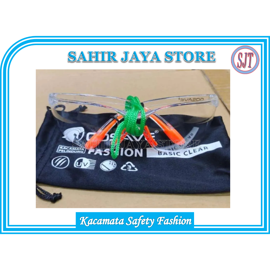 Kacamata Safety Fashion dengan Tali Kacamata Safety Gosave Kacamata Laboratorium