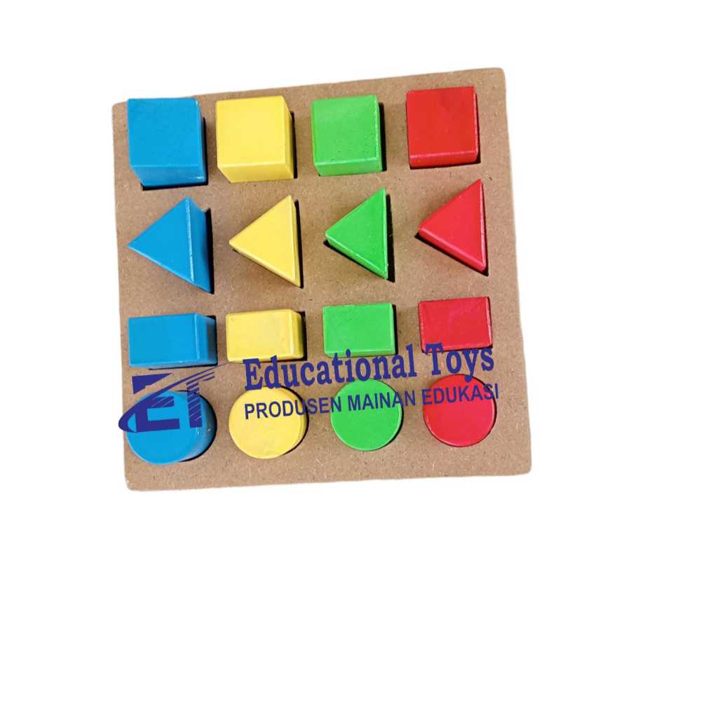 Pasak Geometri Bertingkat ( Mainan Edukasi Anak )