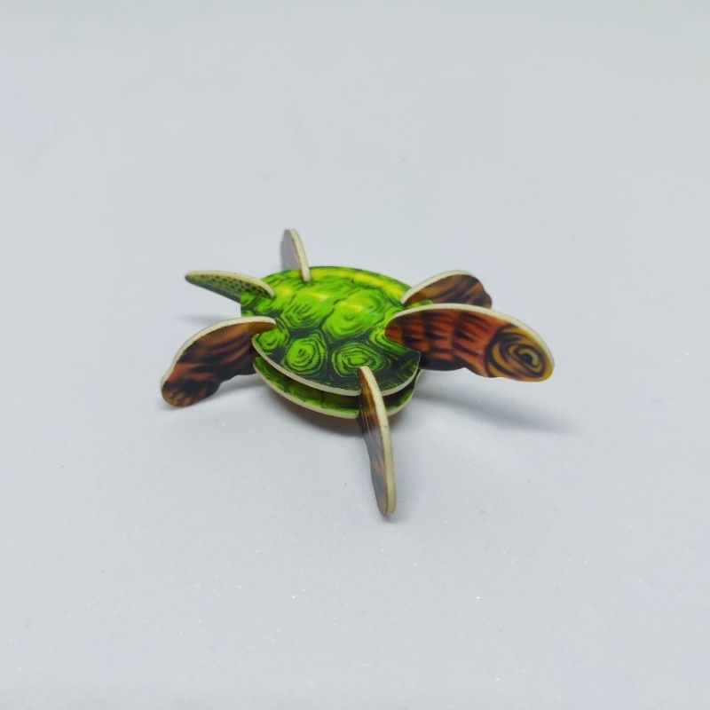 Mainan Puzzle 3D Kura-kura Terrapin Jadul Hadiah Permen Kinoman Hadiah Nugget Hadiah Chiki Nostalgia