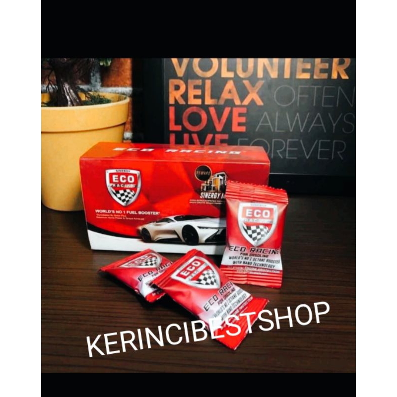 ECO RACING MOBIL BENSIN 100% ORIGINAL 1BOX ISI 10 SACHETS