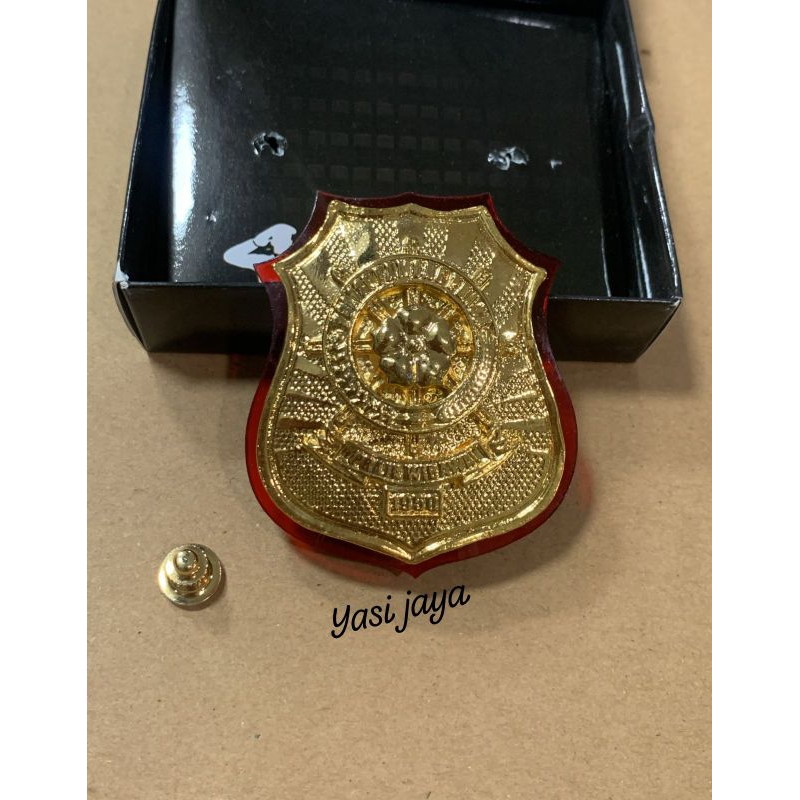 KEWENANGAN SATPOL PP | BAHAM DASAR MIKA | LOGO TERBUAT DRI LOGAM KUNINGAN ASLI| KUALITAS LUX
