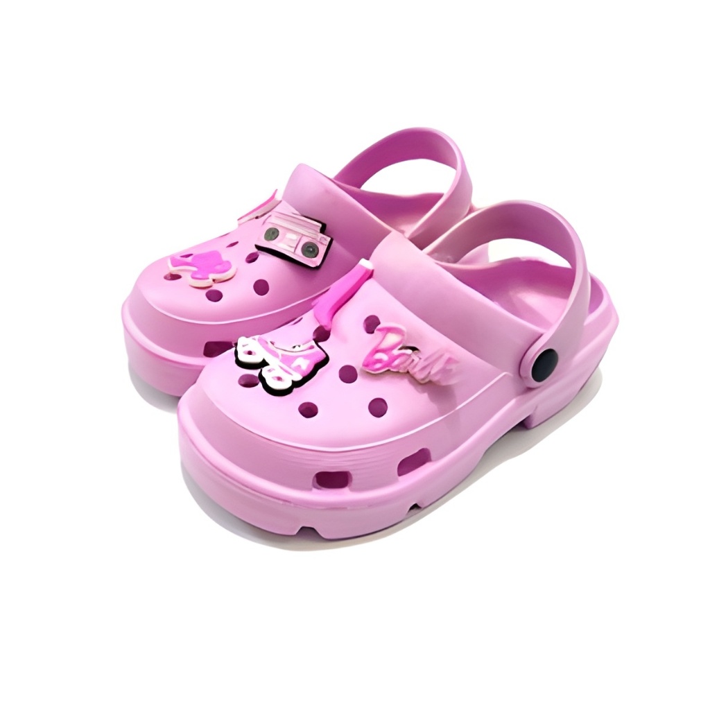 	 Sandal golfer anak perempuan Model jibbitz korean style panda new Sandal Perempuan Ringan Uk 24-35 / Sandal Anak Tali Belakang / Sandal Baim Crocs Jelly / Sandal Anak Empuk/ Sandal selop tali belakang anak perempuan model karakter lucu 2 - 8 Tahun	