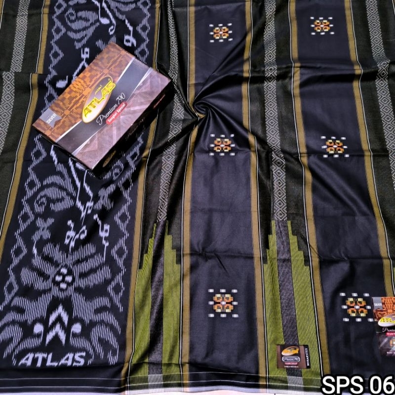 SARUNG ATLAS PREMIUM 790 MOTIF SONGKET SPECIAL SILVER GOLD