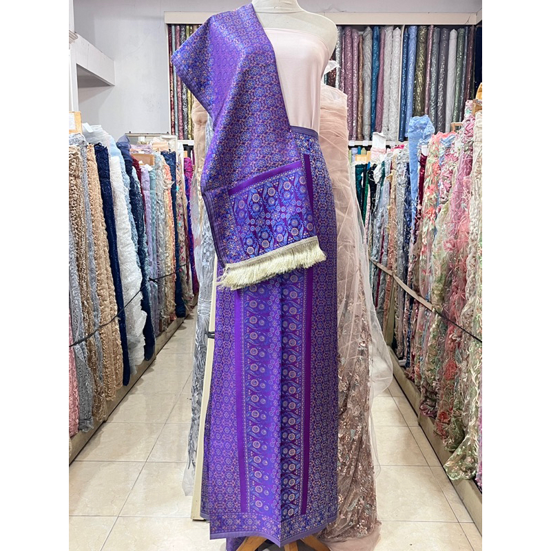 songket + selendang / bahan songket dan selendang high quality motif cantik