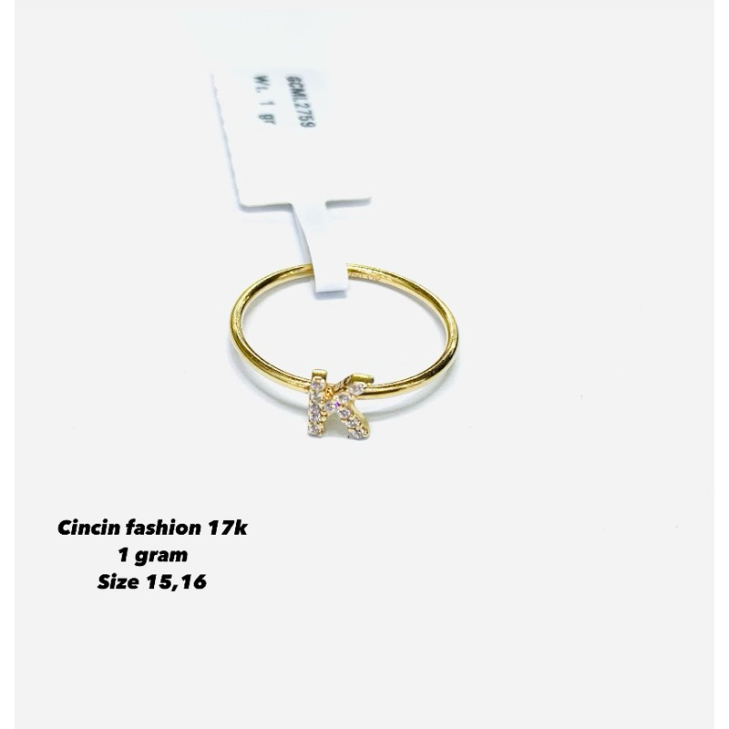 cincin emas fashion  750%17/18k