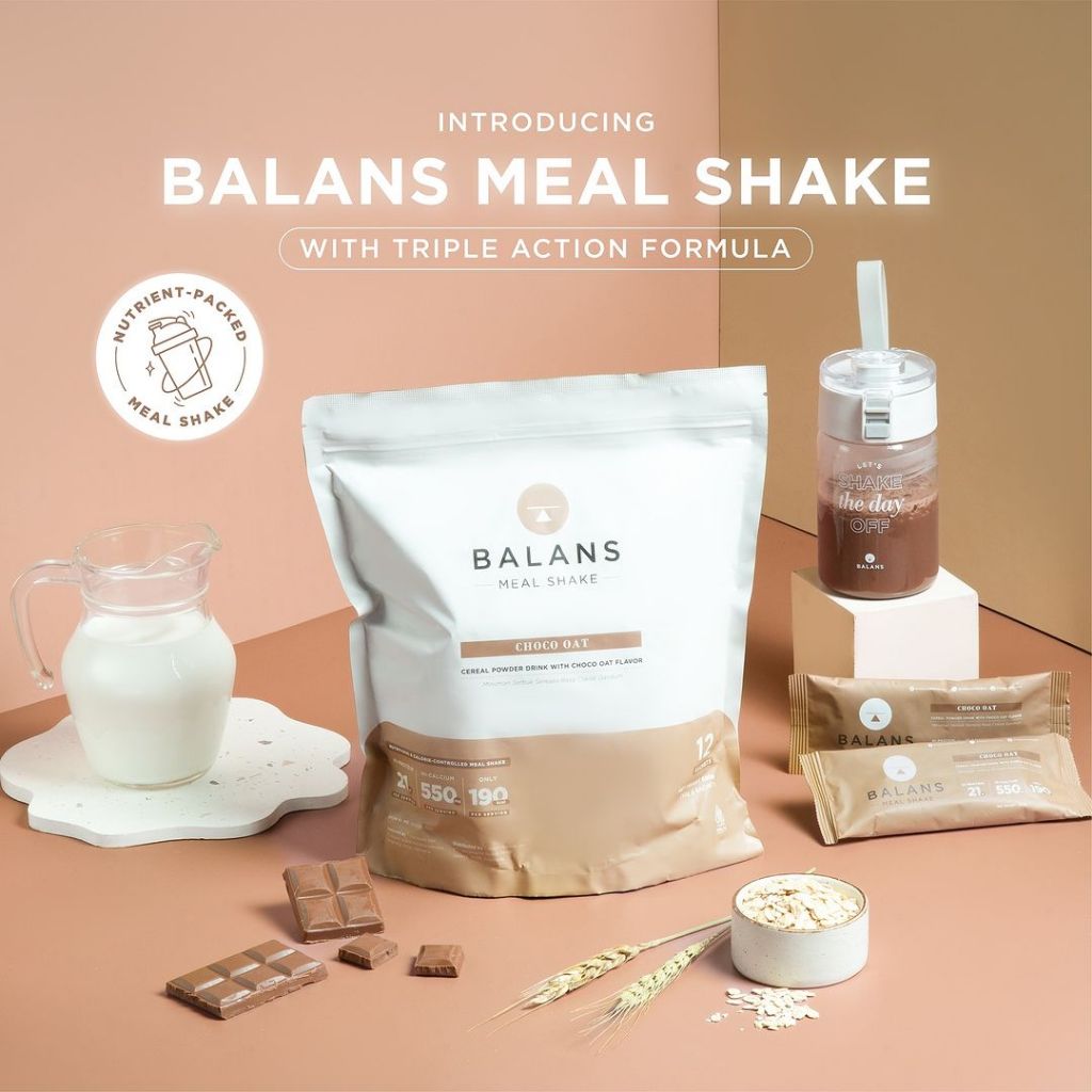 

Balans Meal Shake Choco Oat Susu Protein & Tinggi Kalsium Rendah Kalori Whey Protein Sereal Diet Pengganti Makanan