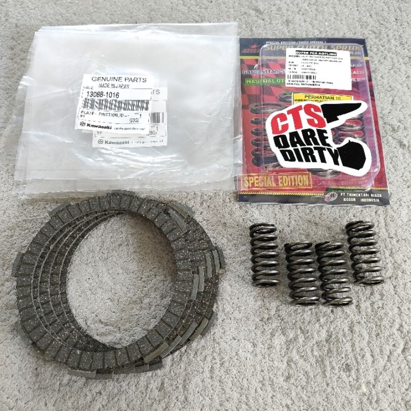 PAKET KAMPAS KOPLING KX85 KX 85 dan PER KOPLING BRT OTEVA 75 SWEDIA KLX CRF DTRACKER 150 KLX150