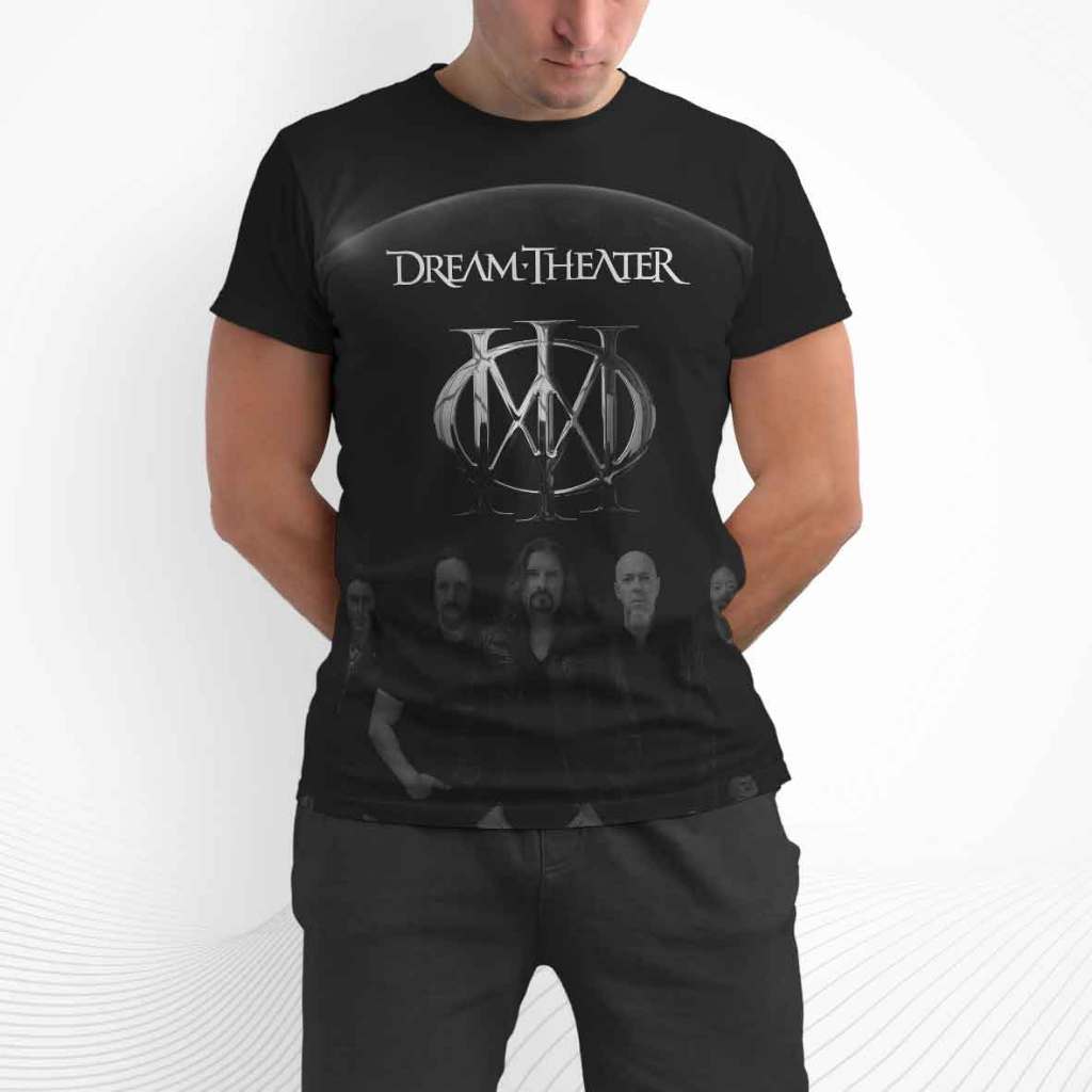 COD Kaos Distro 3D Fullprint Musik Band Dream Theather  - Distro Kaos Fullprint - Glosir Kaos 3d