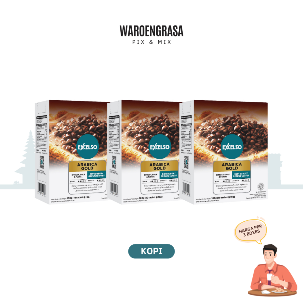 

Excelso Kopi Single Serving - Arabica Gold - per 3 Kotak