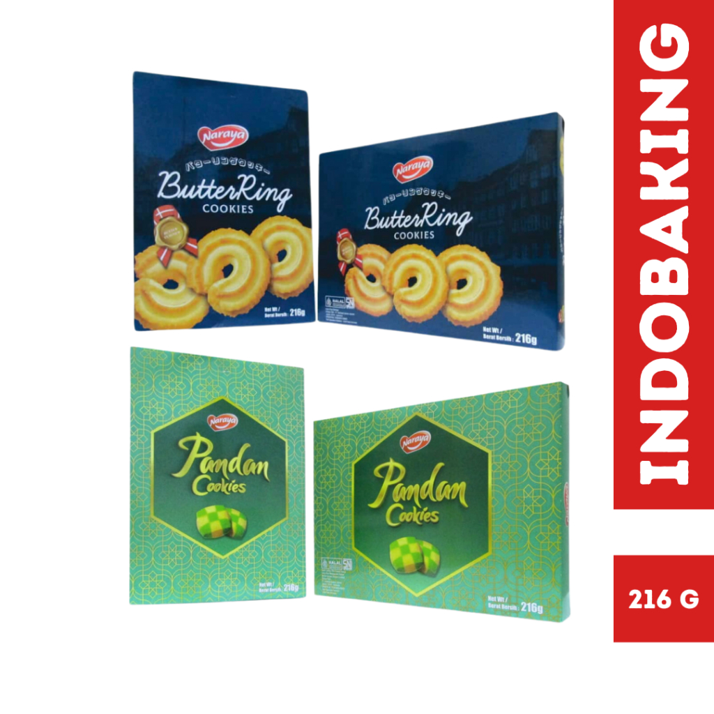 

Naraya Butter Ring Pandan Cookies Hampers Lebaran 216g