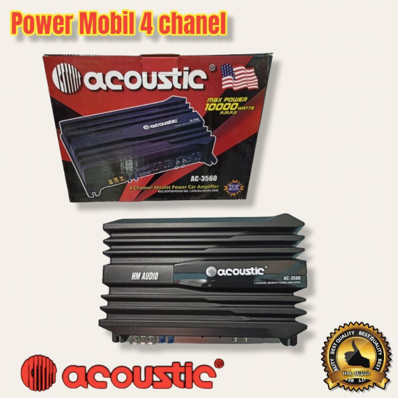 Power Mobil 4 channel Power Amplifier ACOUSTIC 10.000 WattAC-3560
