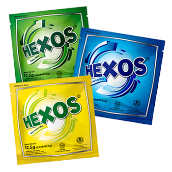 

hexos candy mint/lemon/barley mint ( 5x2.5gr ALL VARIAN 1 BOX 50 SACHET)