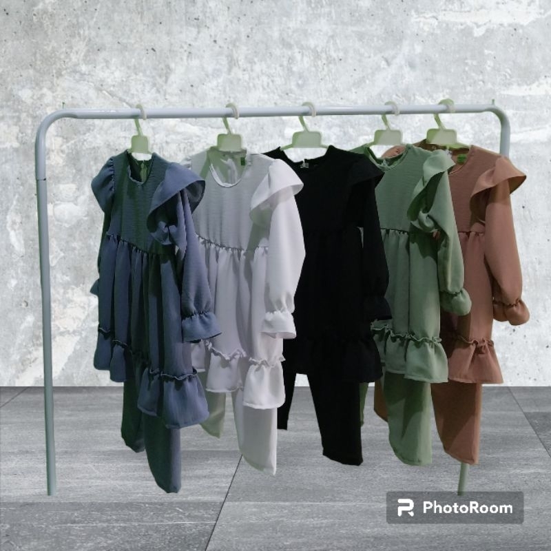 Setelan- one set anak perempuan cringkle airflow,one set anak perempuan 2-9tahun.