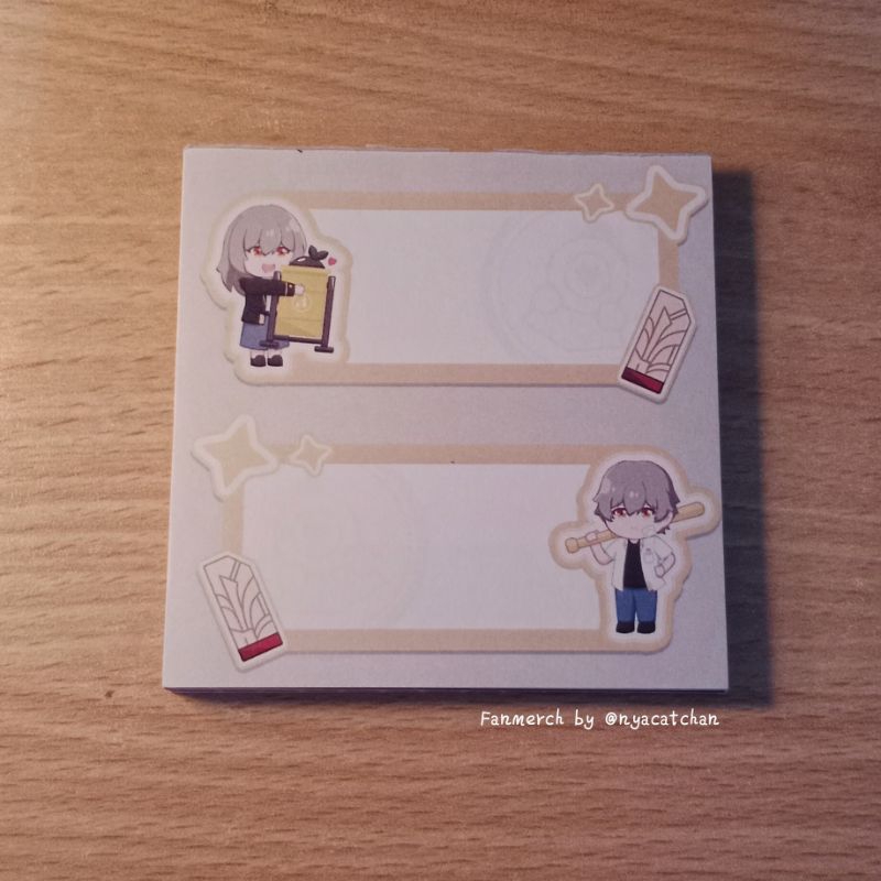 

Fanmerch Honkai Star Rail [SMA Kereta Asterik AU] 4 in 1 Memopad Notepad