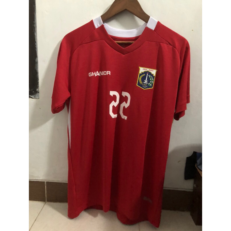 Jersey Ghanior Pon DKI jakarta second nomer 22 size L