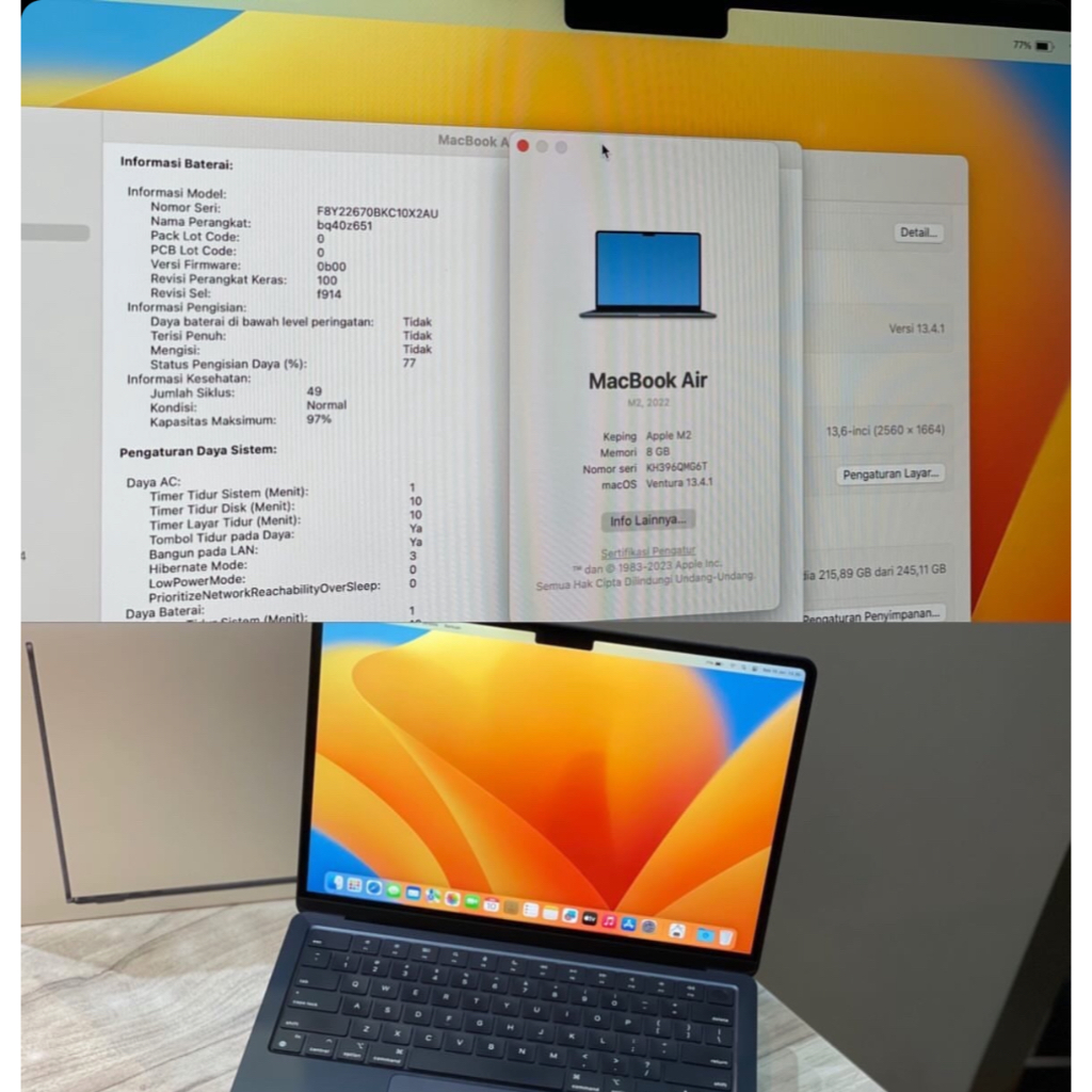 SECOND MACBOOK AIR M2 MIDNIGHT IBOX