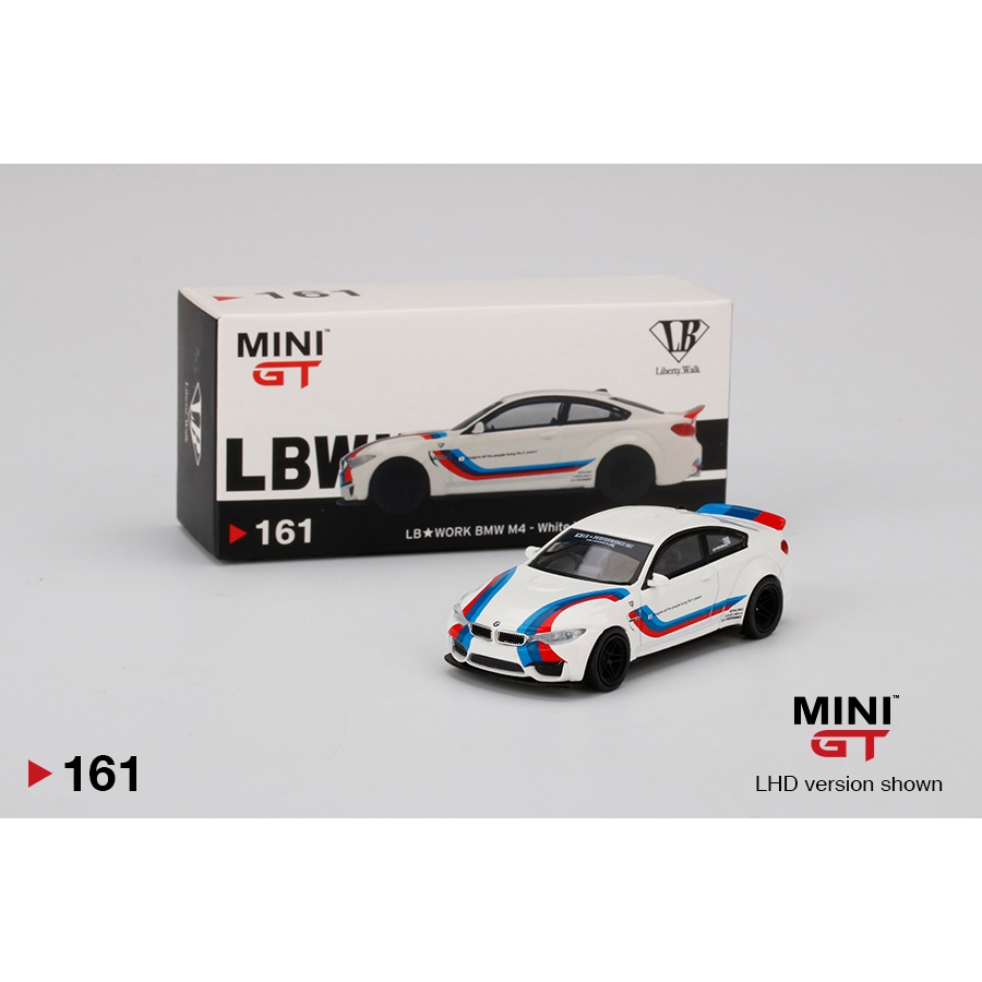 MINI GT MINIGT 161 Liberty Walk LB Works LBWK BMW M4 White w/ M Stripe