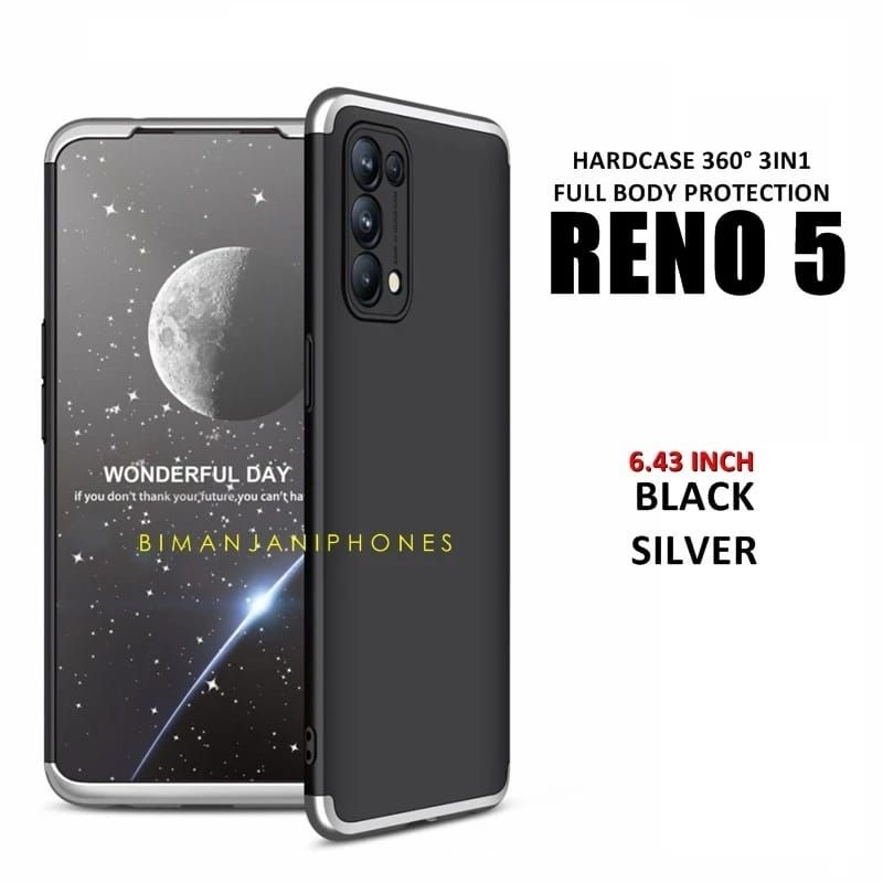 OPPO  Reno 5 Reno 4 Reno 4G Hard Case 360° Full Protection 3in1 Full Armor GKK ORIGINAL