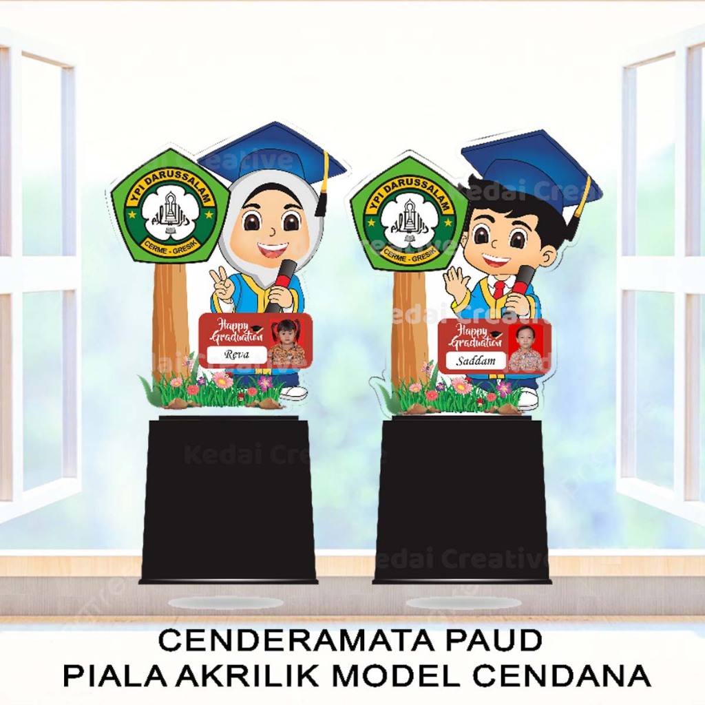 Piala Plakat Cinderamata Gift Wisuda Akrilik Anak TK - CENDANA