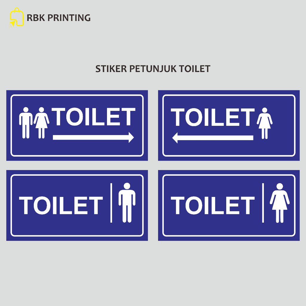 STIKER PETUNJUK ARAH TOILET