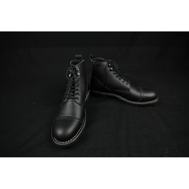 Sepatu kulit asli Joeshoe (sepasang Brodo Hitam)