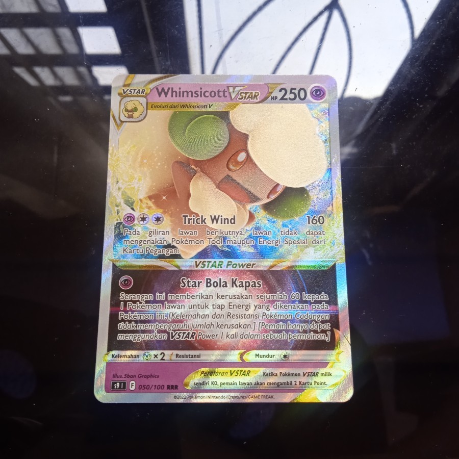 Whimsicott VSTAR RRR S9 050/100 Pokemon Trading Card Game Indonesia