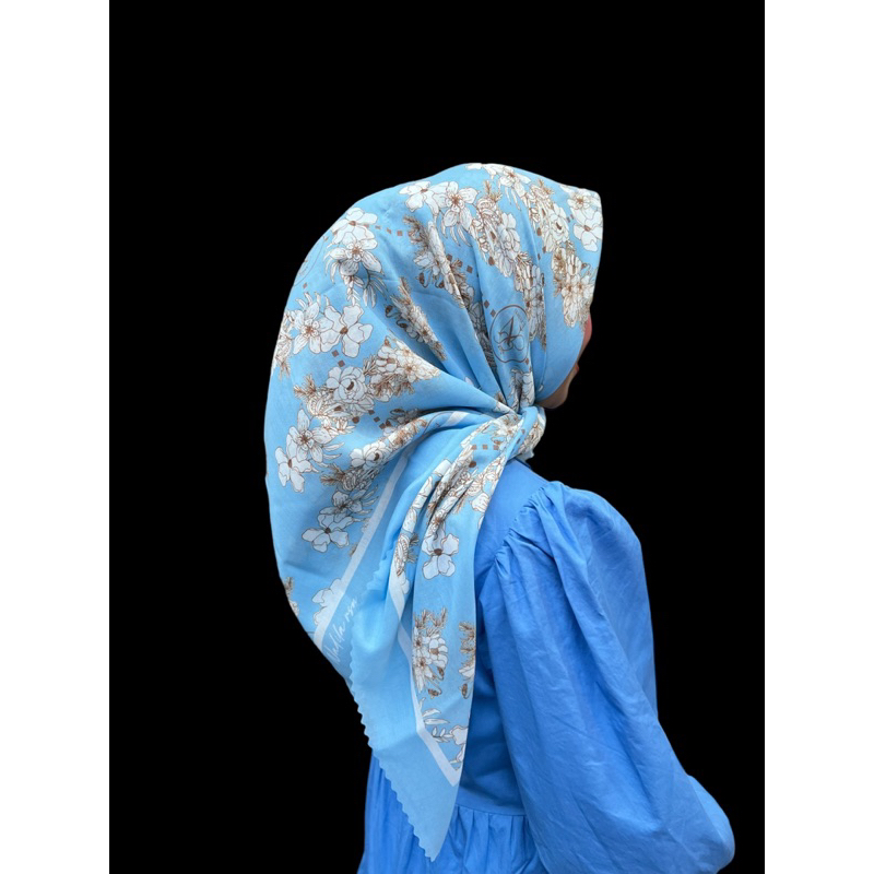 hijab monogram warna ice blue hijab warna ice blue hijab voal