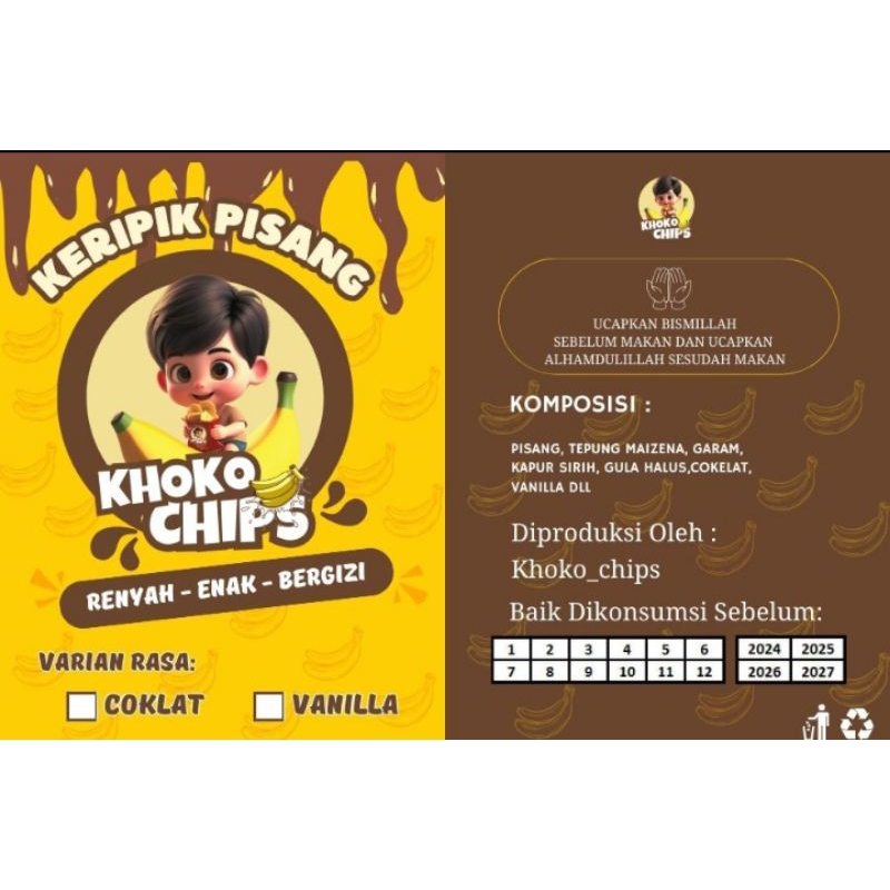 

(Khoko chips)keripik pisang