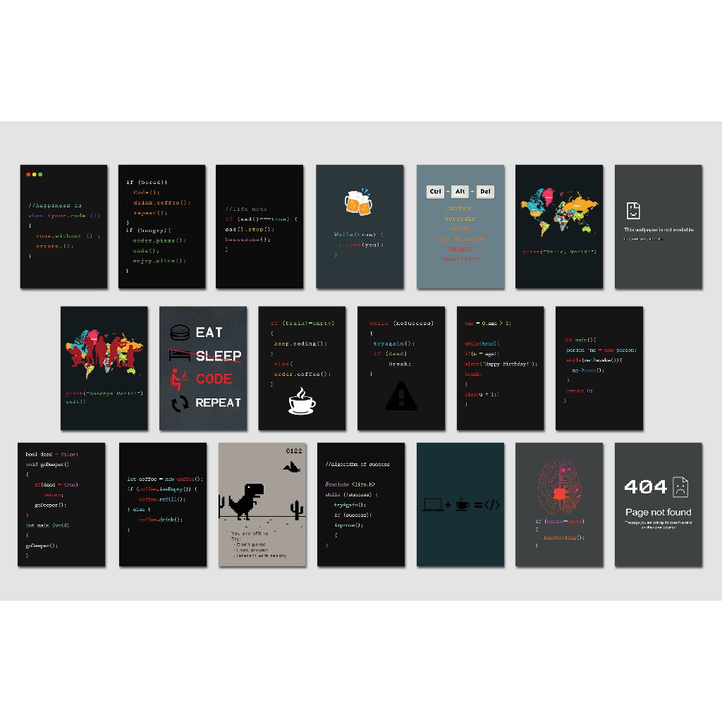 (A5) POSTER PROGRAMMER | Poster Aesthetic | 20 Poster