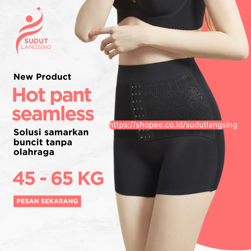 Korset Celana Pelangsing Pengecil Perut Buncit HOT PANTS Wanita Jumbo Kancing Corset Kroset Korser C