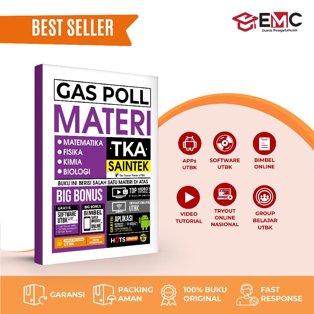 EMC Buku Utbk Snbt Saintek Gaspoll Materi Terlengkap Tka Per Mapel Terbaru 2025