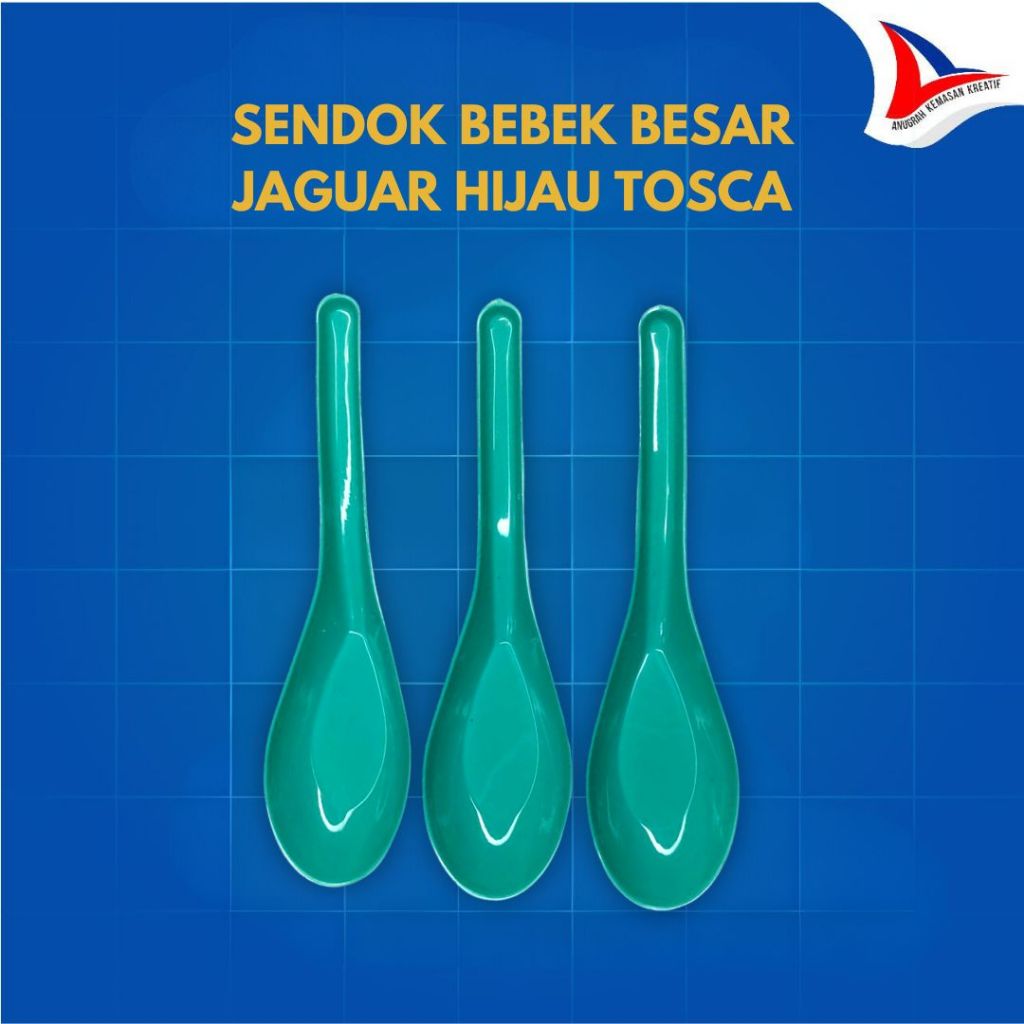 Sendok Bebek Besar Jaguar Hijau Tosca / Sendok Plastik Isi 144 Pcs