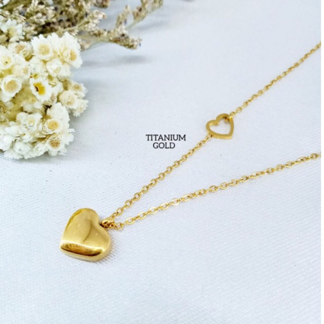 titanium kalung gold || kalung wanita titanium || Kalung liontin gold || kaling rantai gold titanium