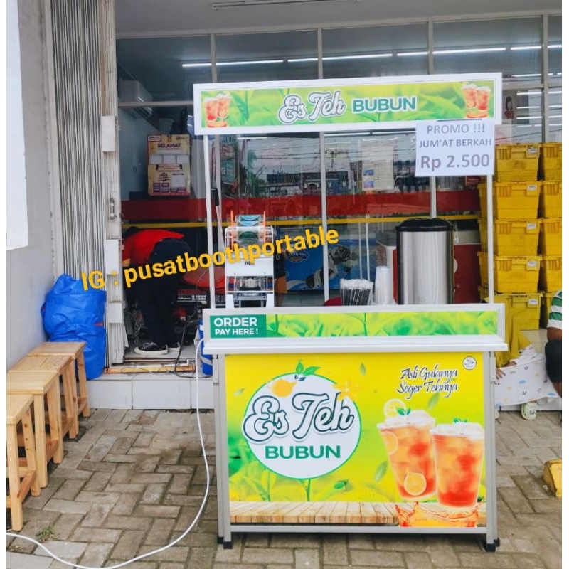 BOOTH MEJA PORTABLE LARGE COCOK UNTUK BERJUALAN MAKANAN DAN MINUMAN