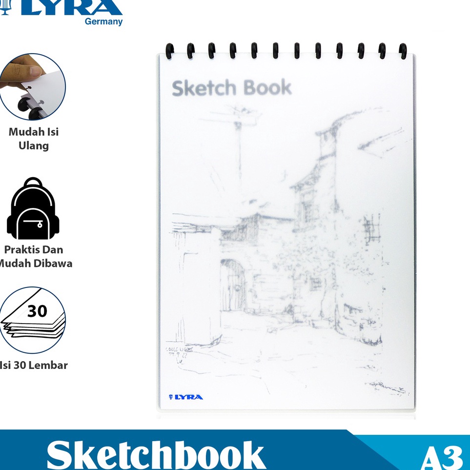 

ART N47I Lyra Buku Sketsa Ukuran A3 3 Lembar Sketch Book Binder Buku Bergambar Lyr92129