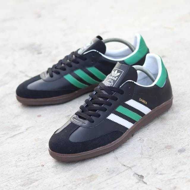 ADIDAS SAMBA OG PREMIUM GRADE ORIGINAL PRIA HITAM HIJAU