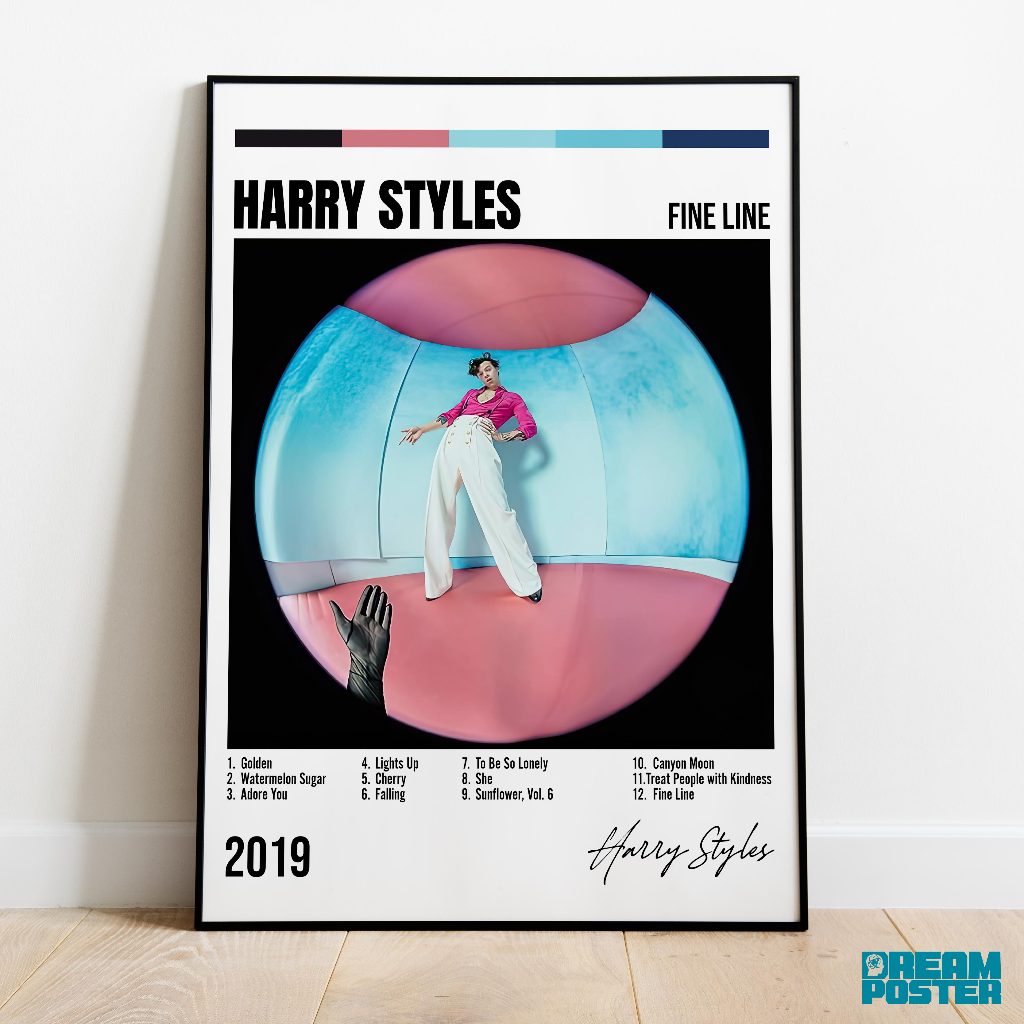 Poster Band Harry Styles | Frameblock ukuran 12R 30x40 cm | Poster Album Harry Styles