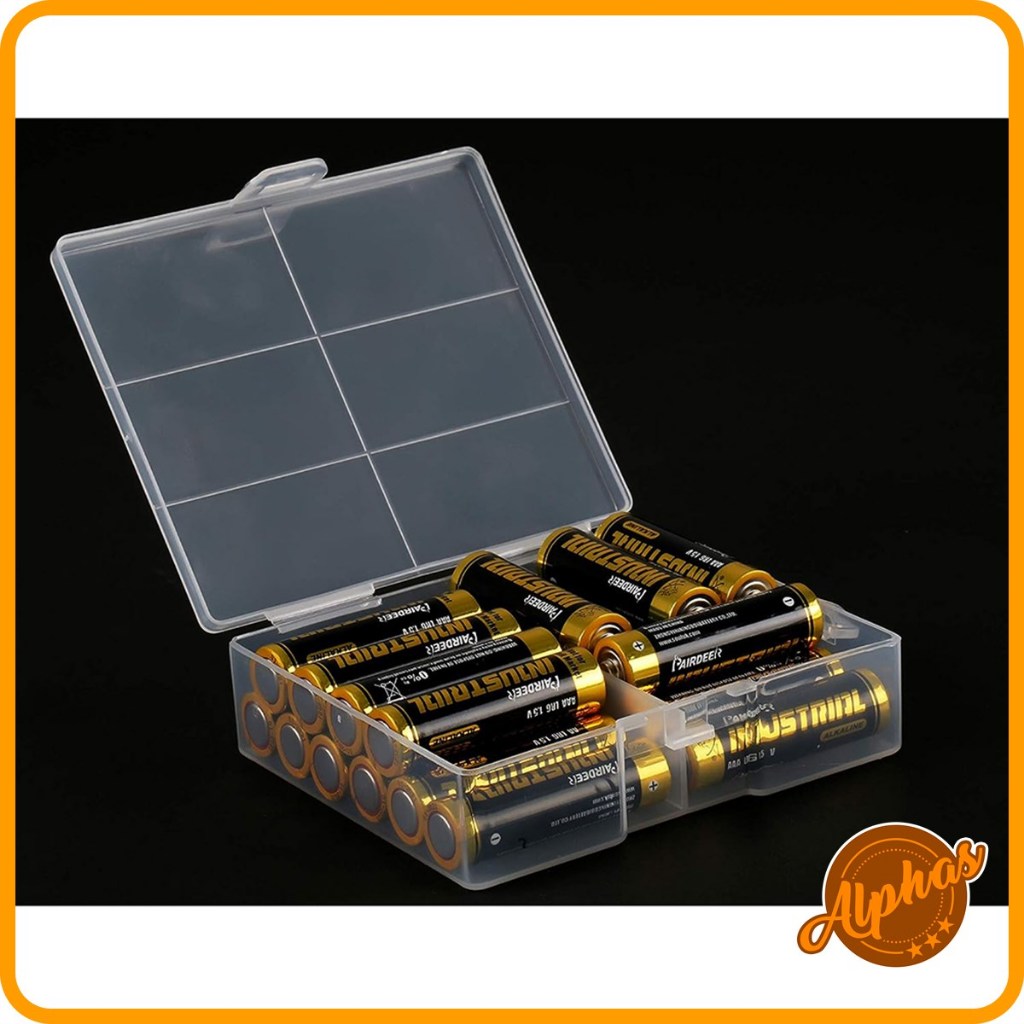 AA / AAA BATTERY CASE Kotak penyimpanan baterai AA / AAA Kapasitas 24pcs plastic storage batere